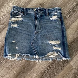 Distressed Abercrombie & Fitch Zoe denim skirt